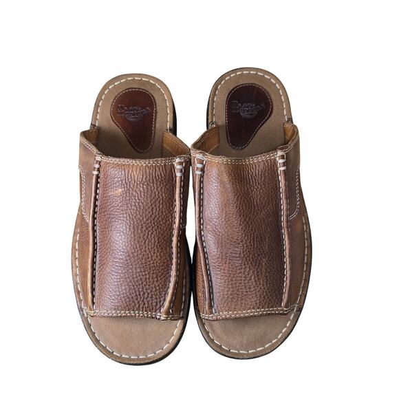 Dr. Martens Doc Martens Men's Size 11 EU 46 Leather Slide Sandals Brown Y2K - Picture 5 of 11